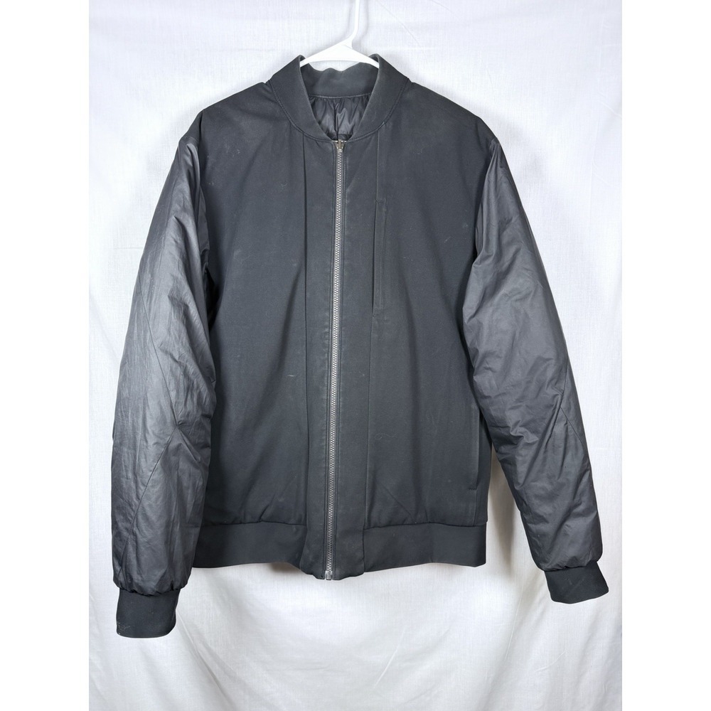 Lululemon About Face Bomber Jacket Men Reversible Down Puffer Black XL Palm deco - Picture 9 of 13